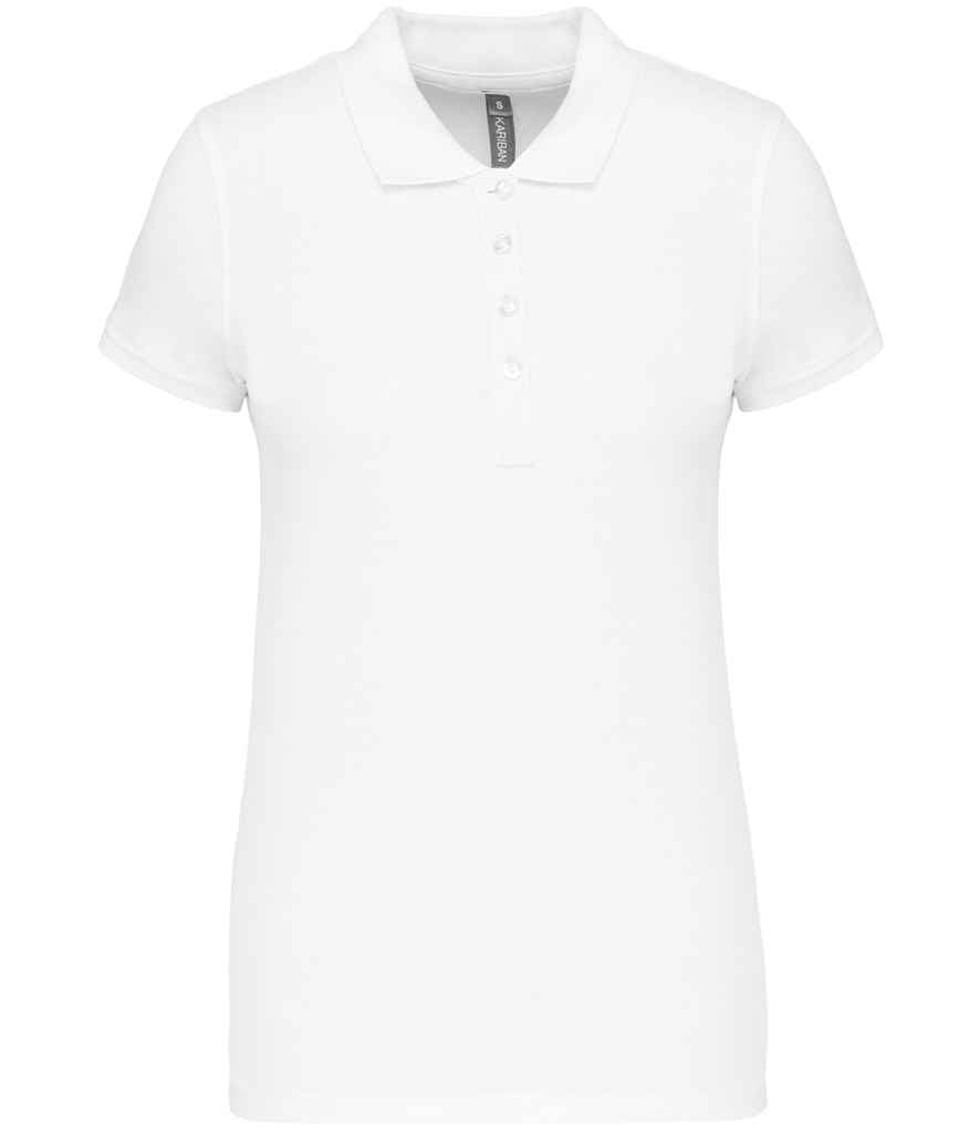 Kariban Ladies Short Sleeve Piqué Polo Shirt | White