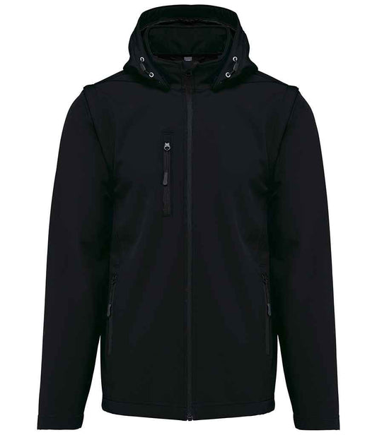 Kariban Unisex Three Layer Hooded Soft Shell Jacket | Black