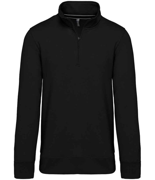 Kariban Zip Neck Sweatshirt | Black