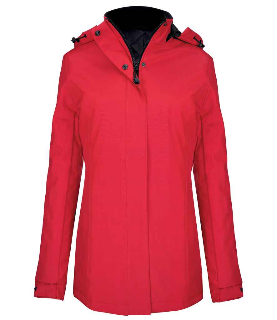 Kariban Ladies Parka Jacket | Red