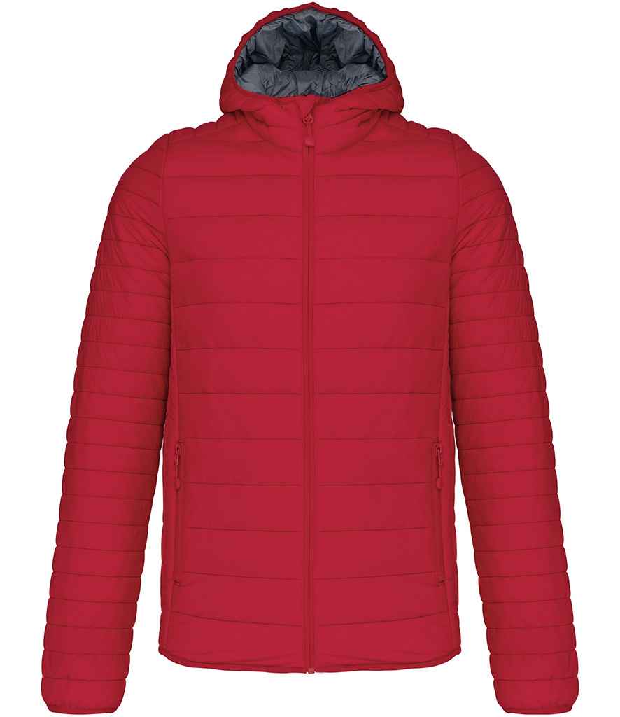 Kariban Lightweight Hooded Padded Jacket | Red