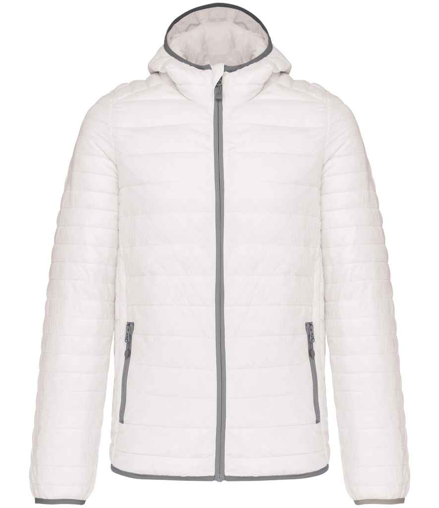 Kariban Lightweight Hooded Padded Jacket | White