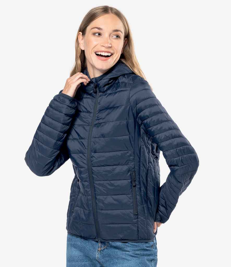 Kariban Ladies Lightweight Hooded Padded Jacket | Navy