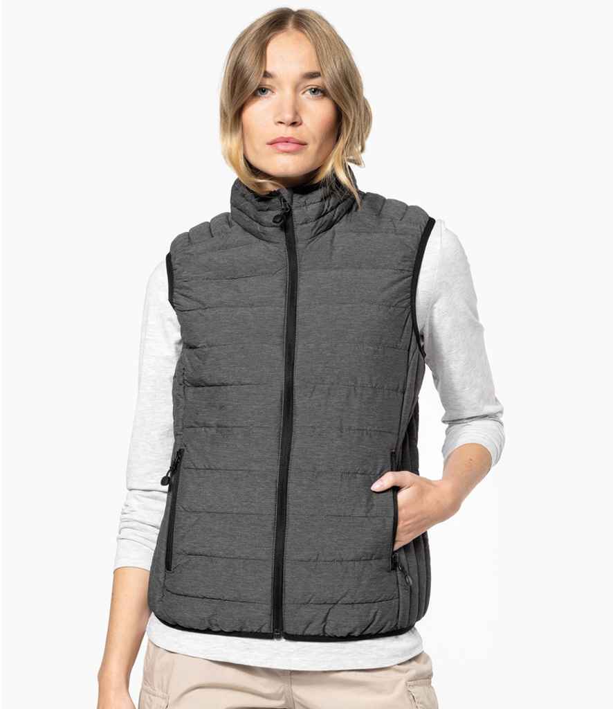 Kariban Ladies Lightweight Padded Bodywarmer | Marl Dark Grey
