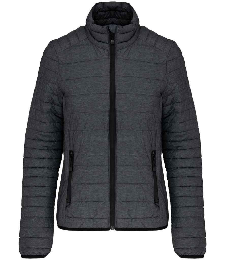 Kariban Ladies Lightweight Padded Jacket | Marl Dark Grey