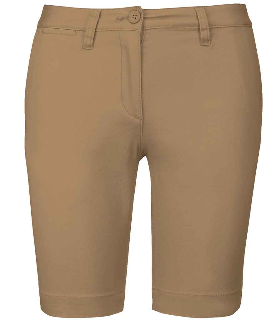 Kariban Ladies Chino Bermuda Shorts | Camel