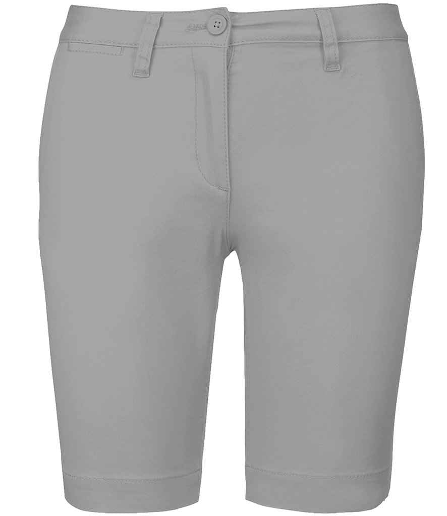 Kariban Ladies Chino Bermuda Shorts | Fine Grey