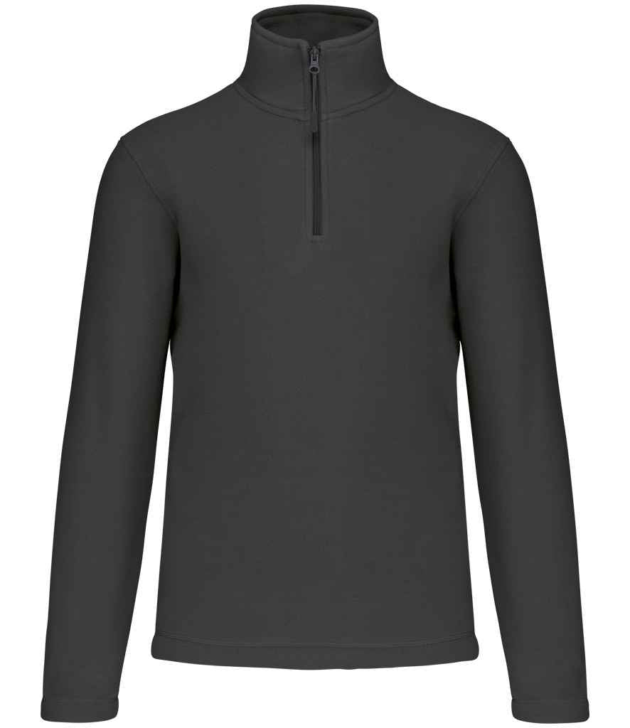 Kariban Enzo Zip Neck Micro Fleece | Dark Grey