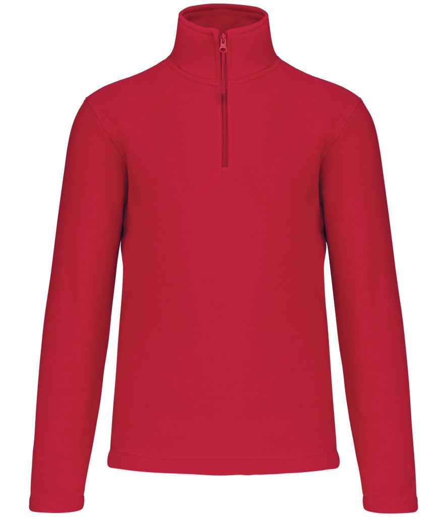 Kariban Enzo Zip Neck Micro Fleece | Red