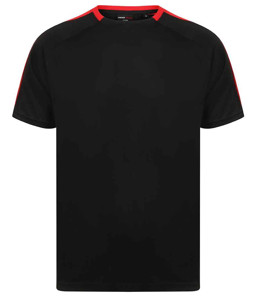 Finden + Hales Unisex Team T-Shirt | Black/Red