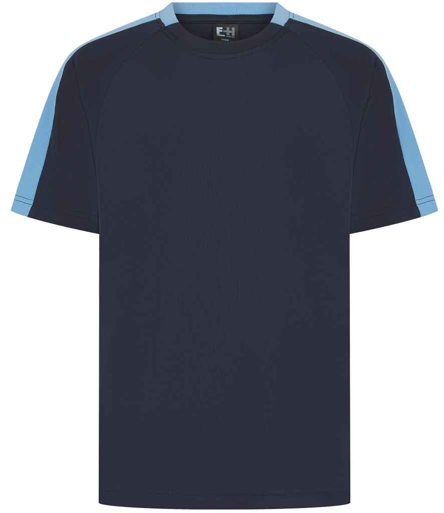 Finden + Hales Unisex Team T-Shirt | Navy/Sky blue