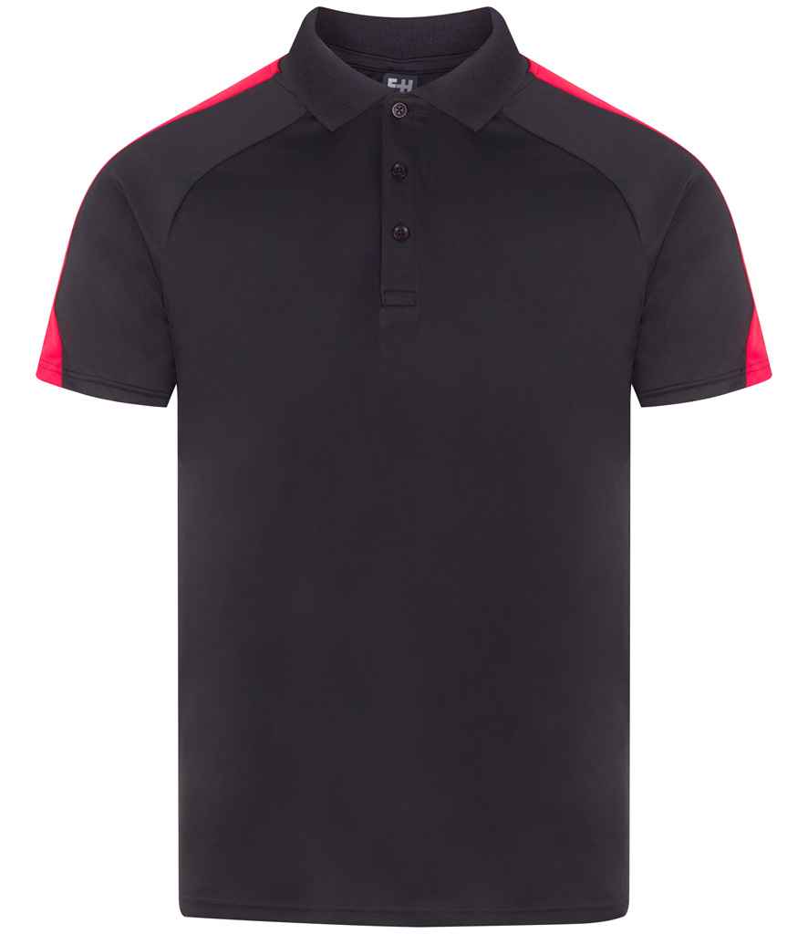 Finden + Hales Team Polo Shirt | Black/Red