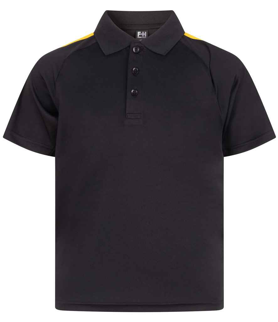 Finden + Hales Kids Team Polo Shirt | Black/Gold