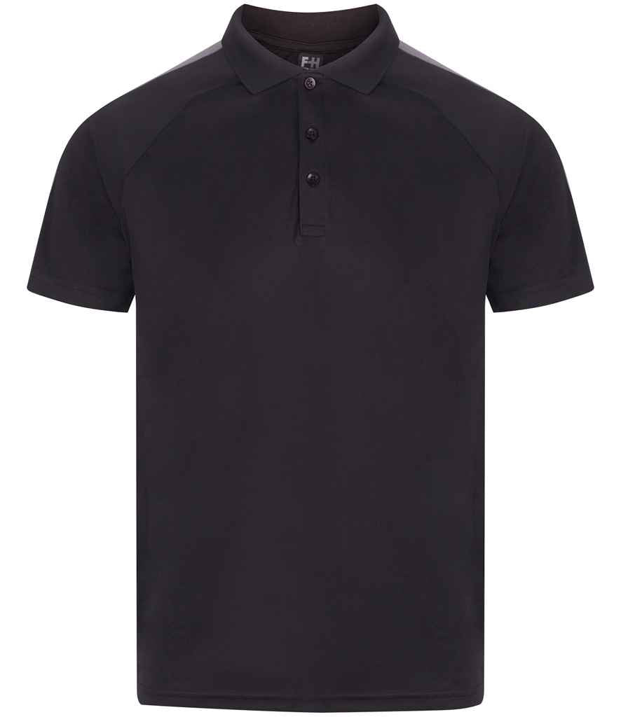 Finden + Hales Kids Team Polo Shirt | Black/Gunmetal