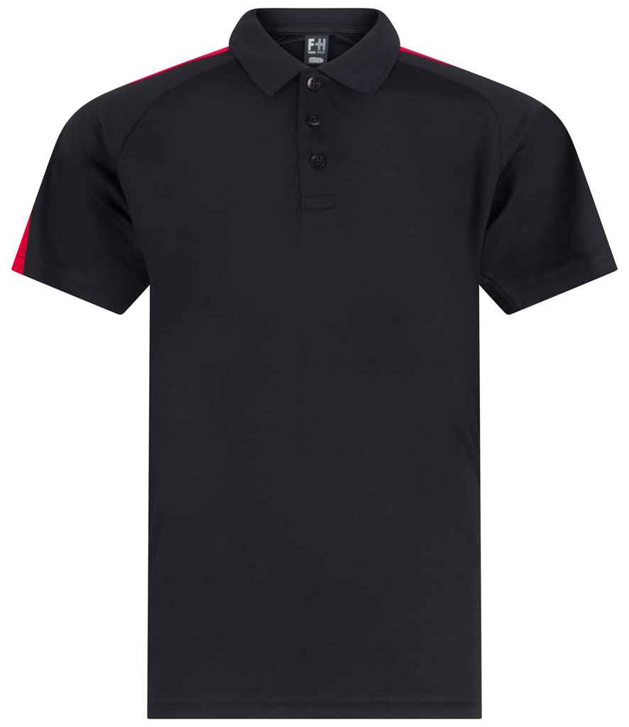 Finden + Hales Kids Team Polo Shirt | Black/Red