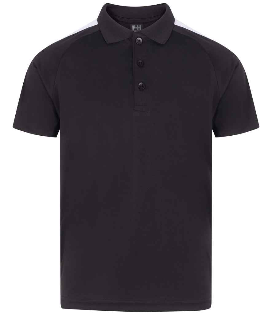 Finden + Hales Kids Team Polo Shirt | Black/White