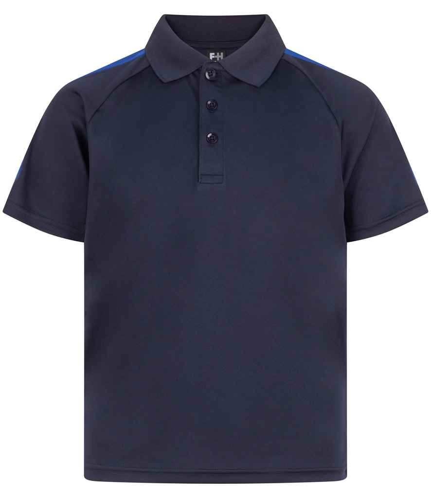 Finden + Hales Kids Team Polo Shirt | Navy/Royal Blue