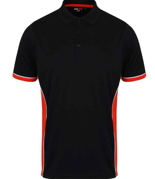 Finden + Hales Contrast Panel Polo Shirt | Black/Red
