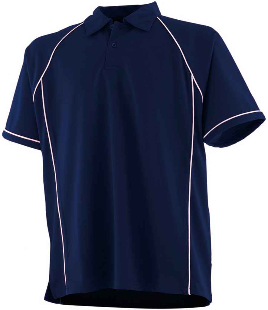 Finden + Hales Kids Performance Piped Polo Shirt | Navy/White