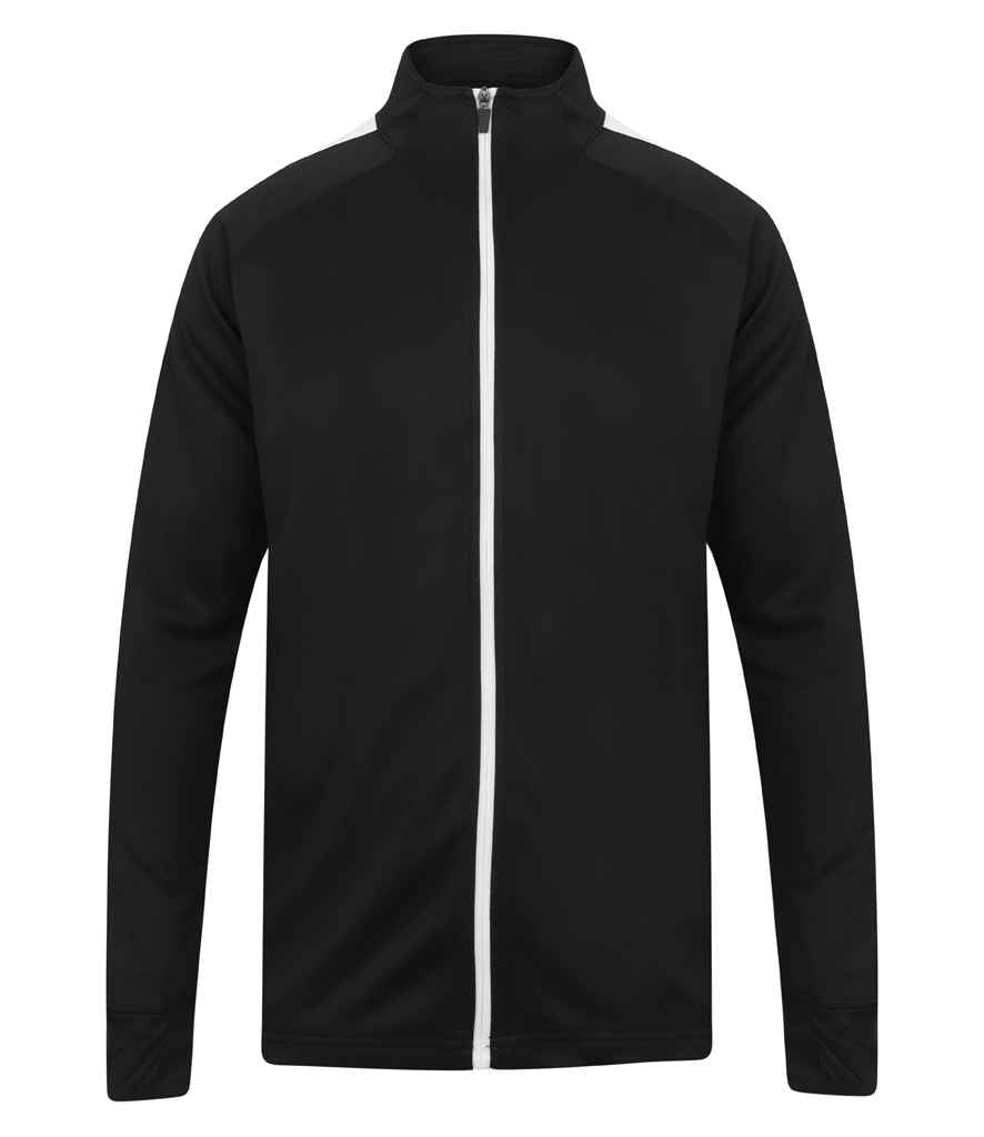 Finden + Hales Knitted Tracksuit Top | Black/White