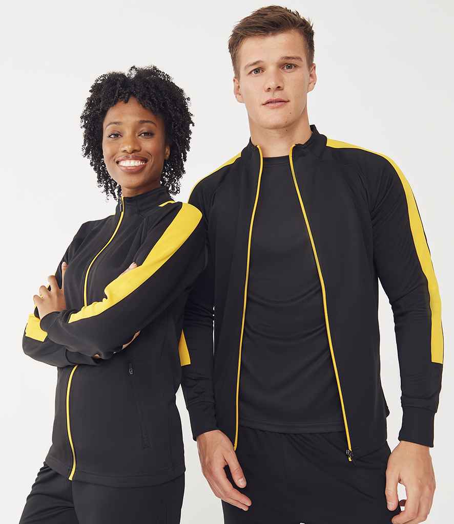 Finden + Hales Knitted Tracksuit Top | Black/Gold
