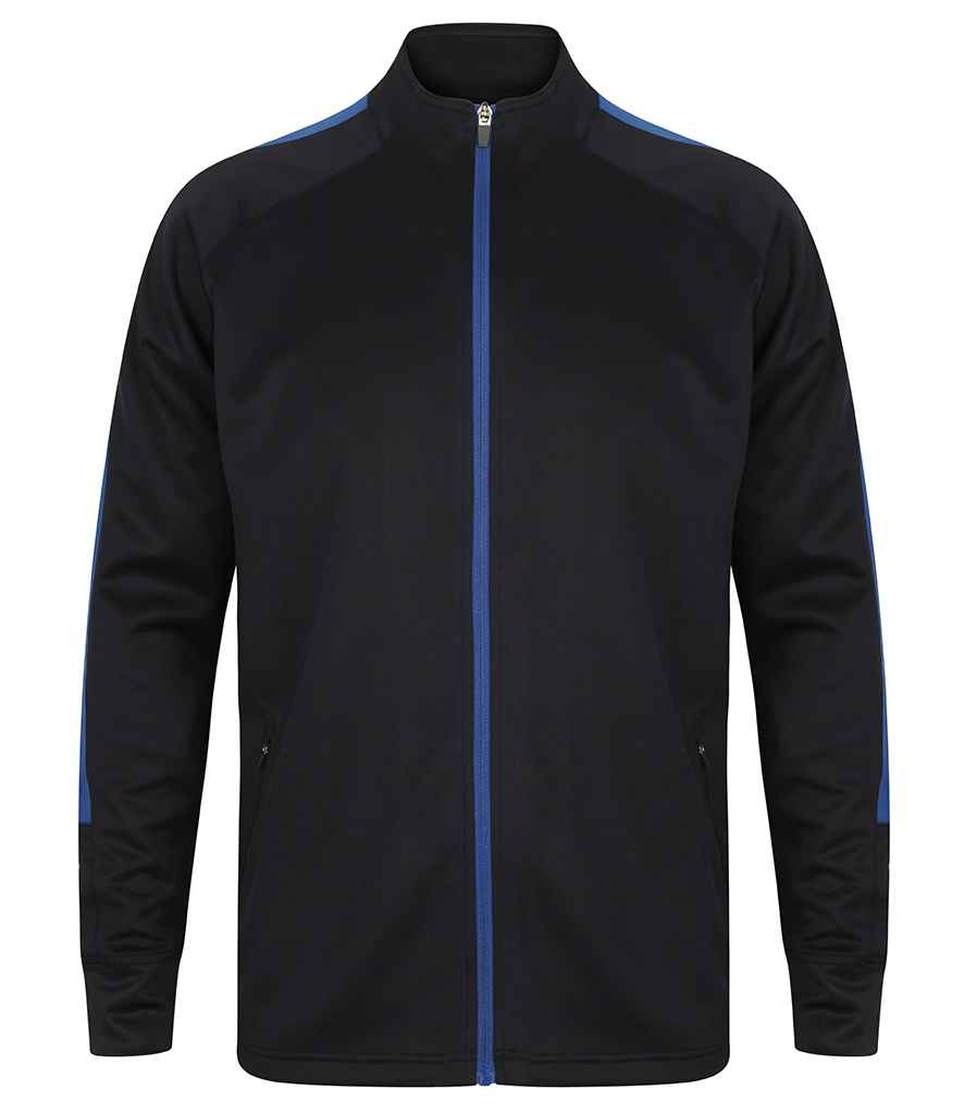 Finden + Hales Knitted Tracksuit Top | Navy/Royal Blue