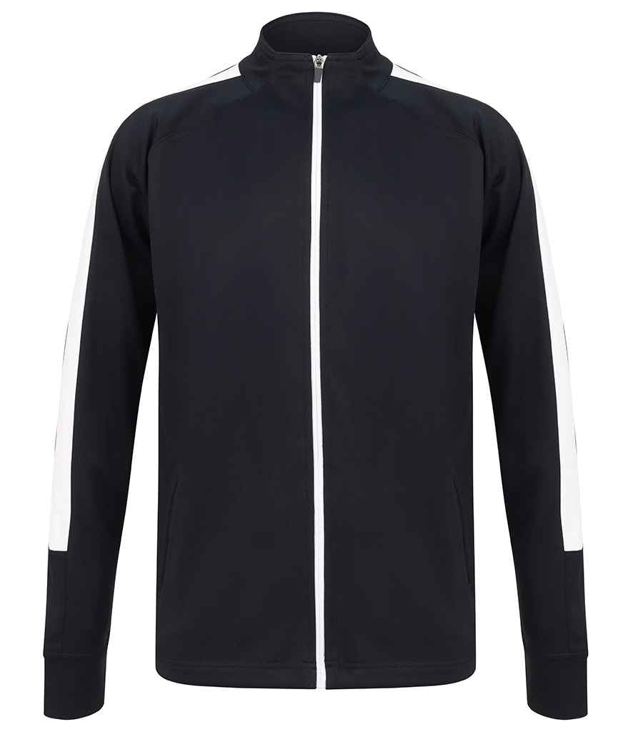 Finden + Hales Knitted Tracksuit Top | Navy/White