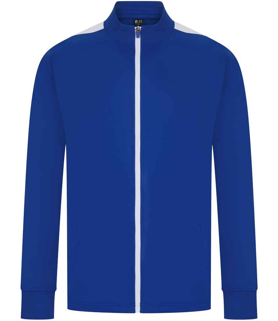 Finden + Hales Knitted Tracksuit Top | Royal Blue/White