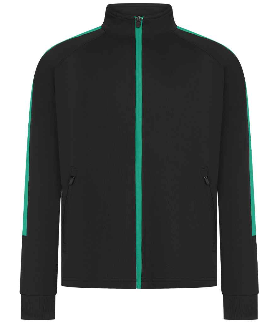 Finden + Hales Kids Knitted Tracksuit Top | Black/Emerald