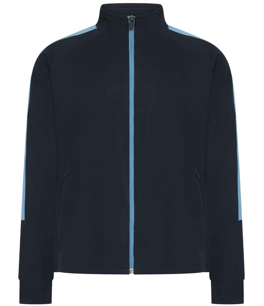 Finden + Hales Kids Knitted Tracksuit Top | Navy/Sky blue