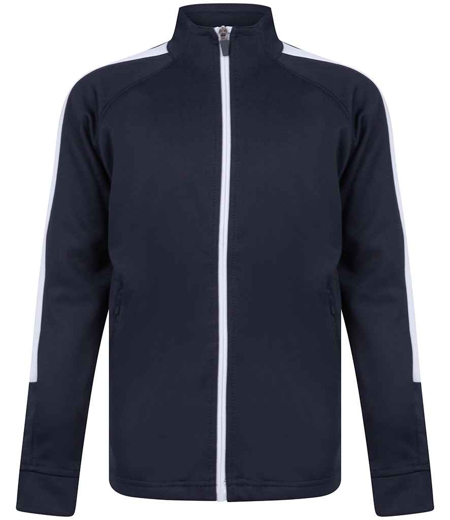 Finden + Hales Kids Knitted Tracksuit Top | Navy/White