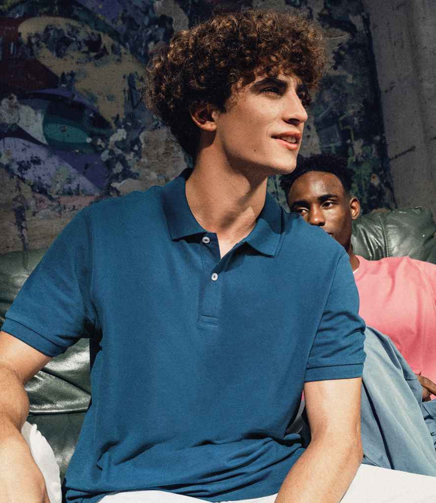 Native Spirit Piqué Polo Shirt | Peacock Blue