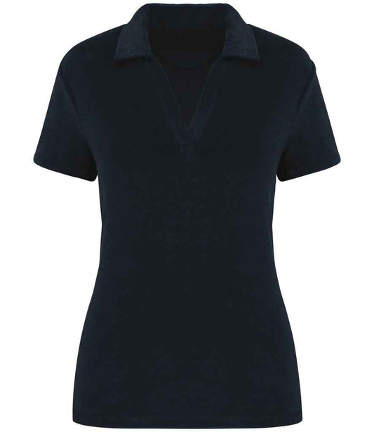 Native Spirit Ladies Terry Towel Polo Shirt | Navy