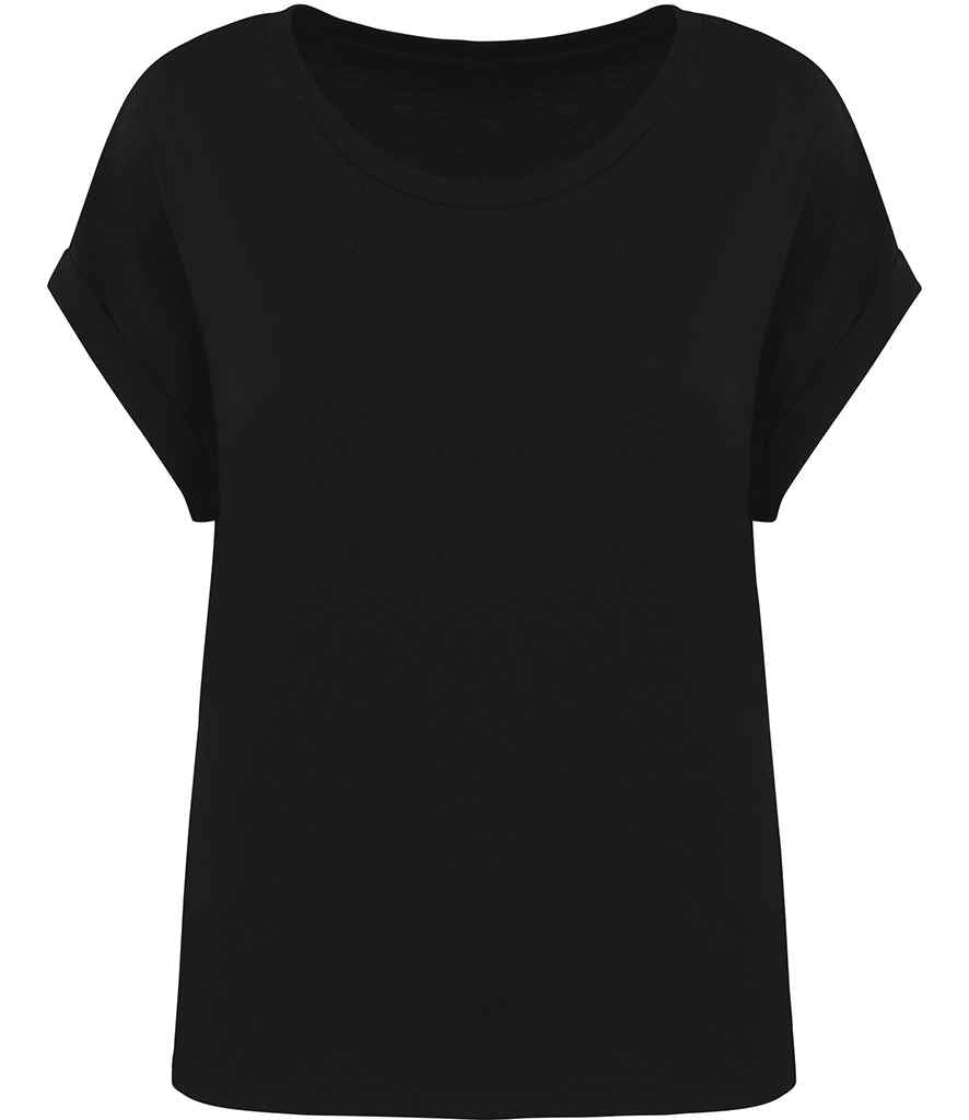 Native Spirit Ladies Roll-Up Sleeve T-Shirt | Black
