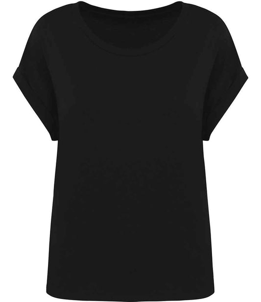 Native Spirit Ladies Roll-Up Sleeve T-Shirt | Black