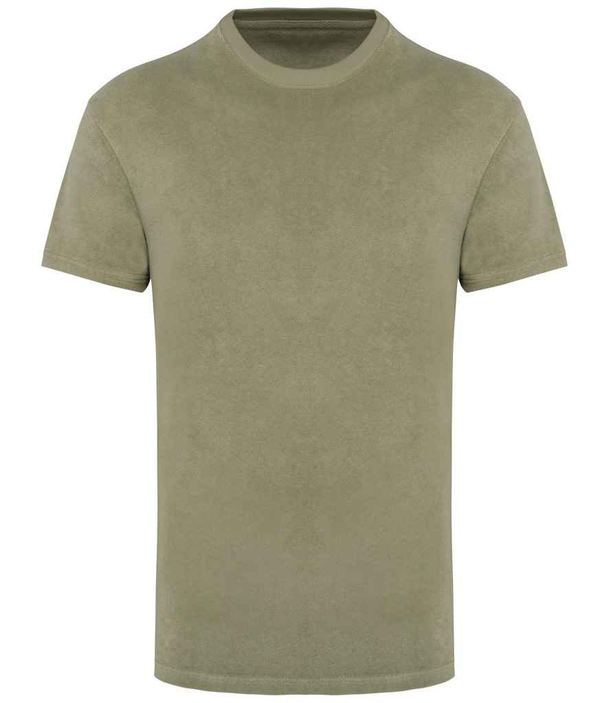 Native Spirit Terry Towel T-Shirt | Almond Green