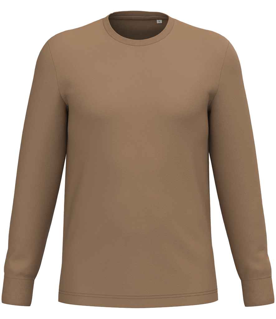 Native Spirit Unisex Crew Neck Long Sleeve T-Shirt | Dark Camel