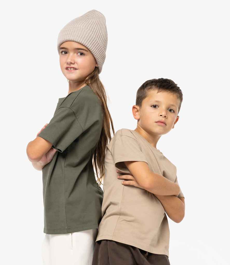 Native Spirit Kids Dropped Shoulder T-Shirt | Wet Sand