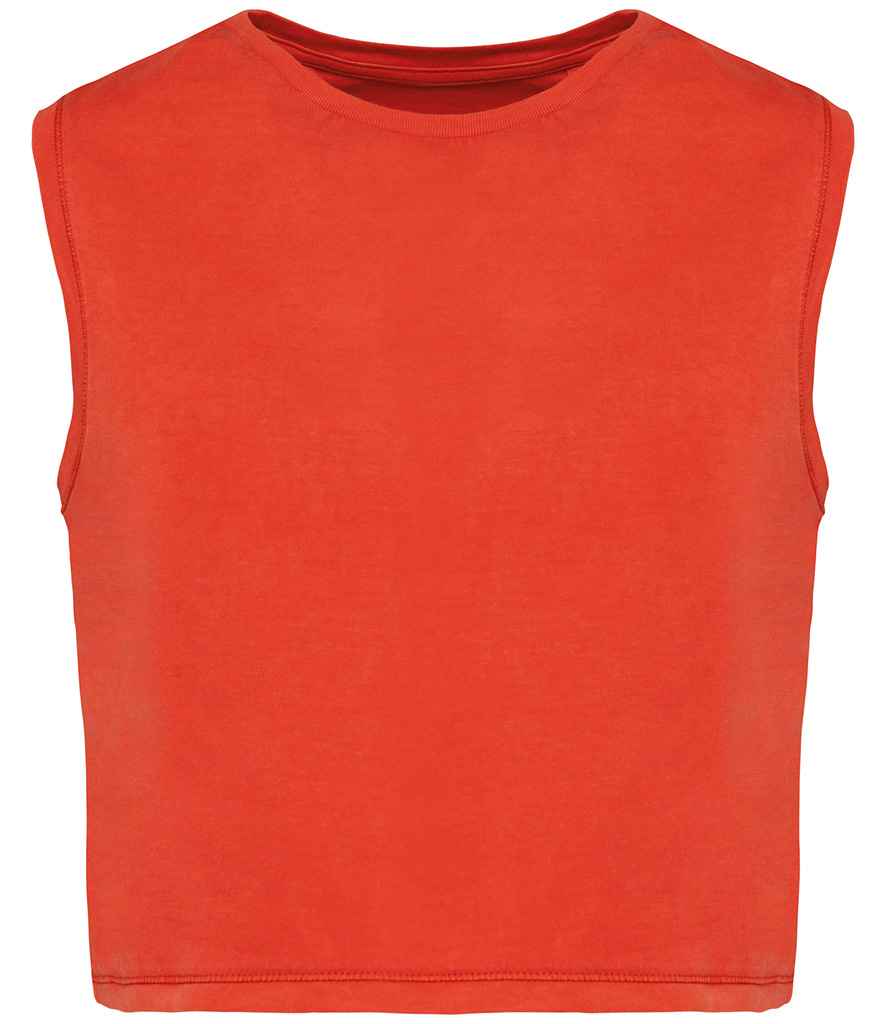 Native Spirit Ladies Cropped Tank Top | Washed Paprika