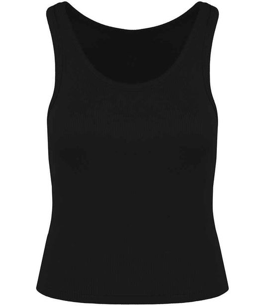 Native Spirit Ladies Ribbed Tank Top | Black