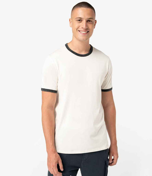 Native Spirit Ringer T-Shirt | Ivory/Washed Black