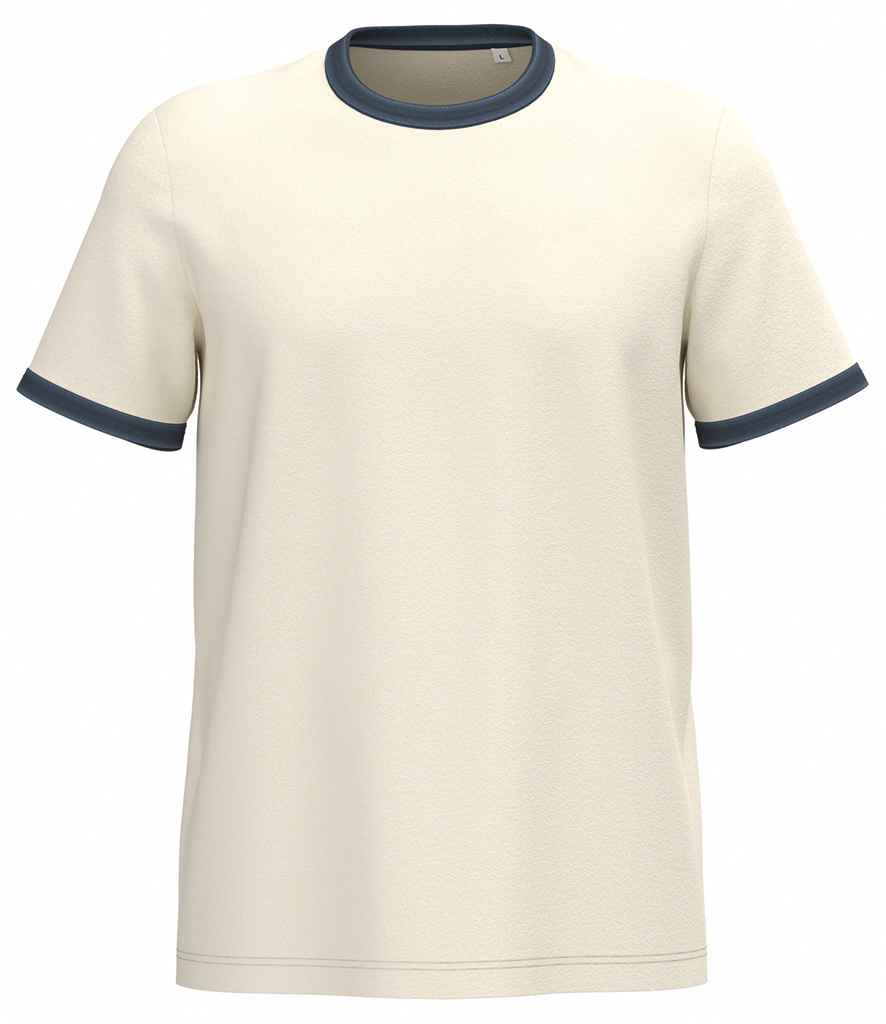 Native Spirit Ringer T-Shirt | Ivory/Washed Navy