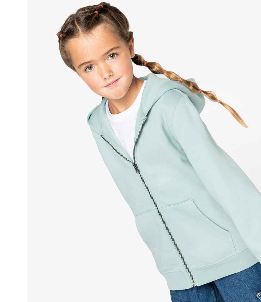 Native Spirit Kids Full Zip Hoodie | Jade Green