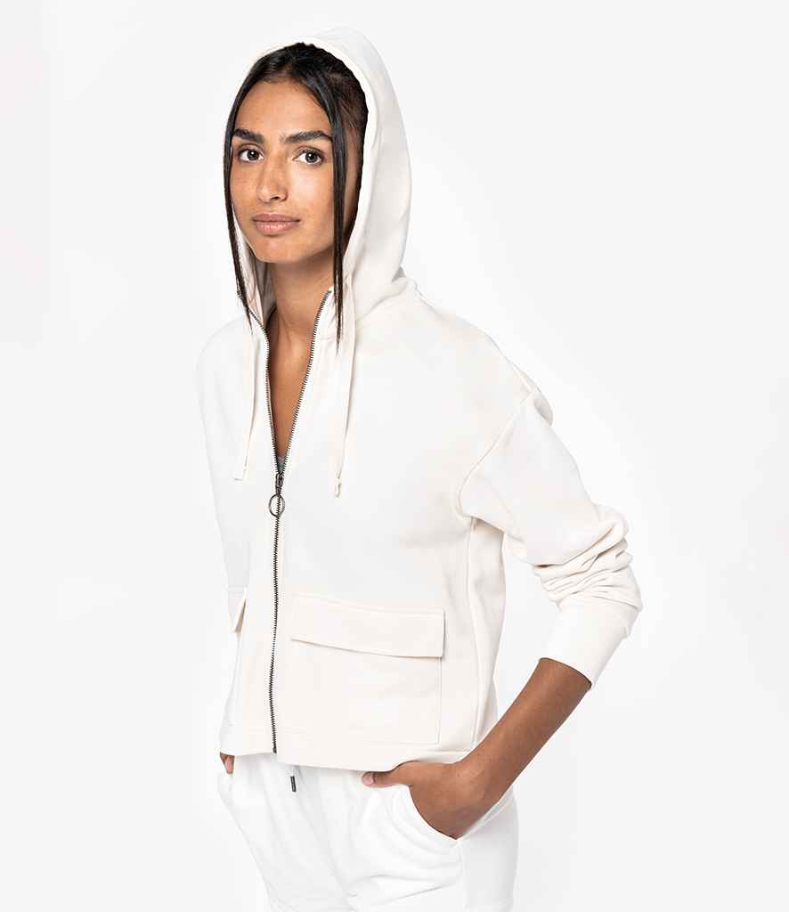 Native Spirit Ladies Full Zip Hooded Sweatshirt | Ivory