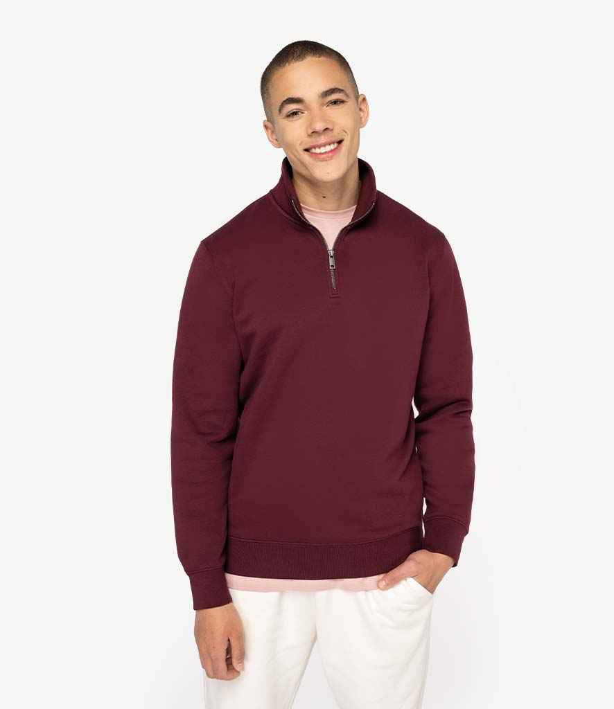 Native Spirit 1/4 Zip Sweatshirt | Dark Cherry
