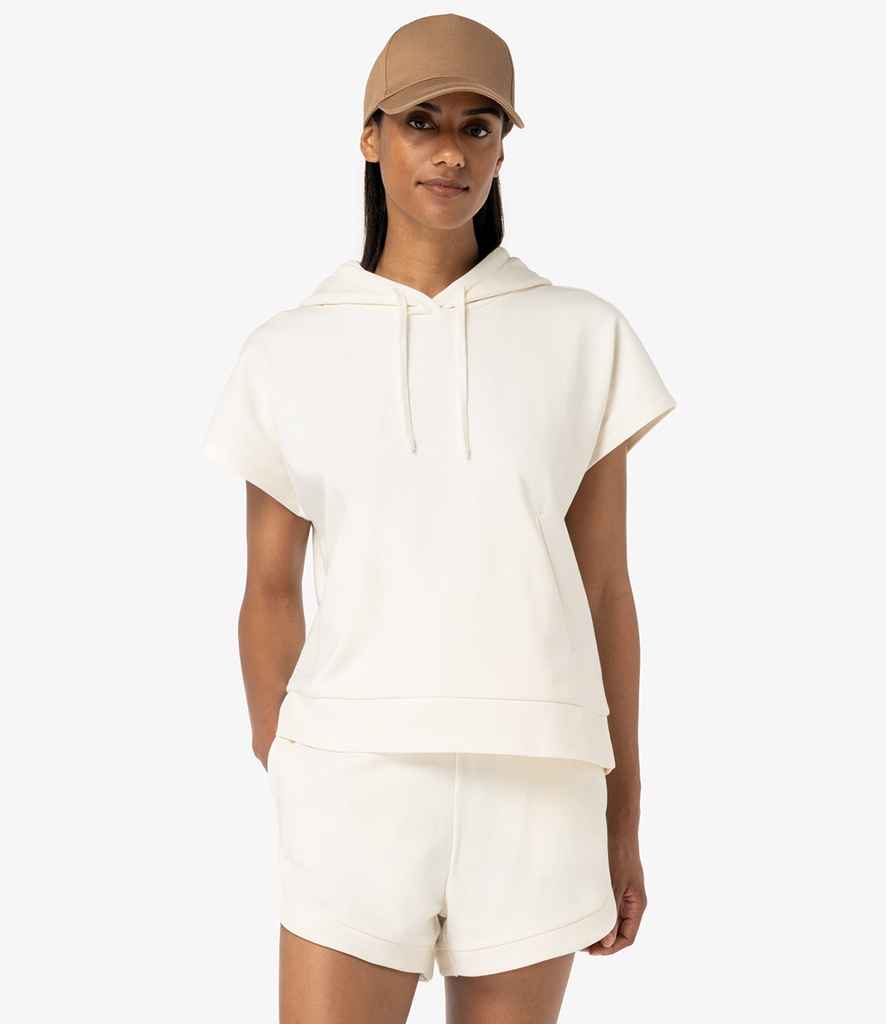Native Spirit Ladies French Terry Sleeveless Hooded Sweatshirt | Ivory