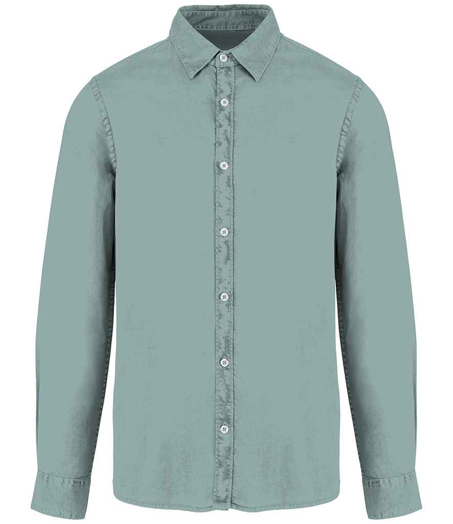 Native Spirit Washed Long Sleeve Shirt | Washed Jade Green