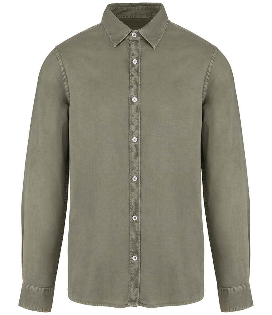Native Spirit Washed Long Sleeve Shirt | Washed Pale Khaki