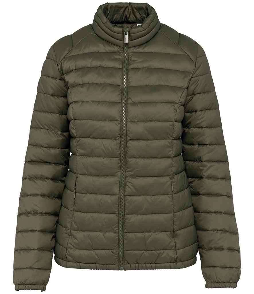Native Spirit Ladies Lightweight Recycled Padded Jacket | Organic Khaki