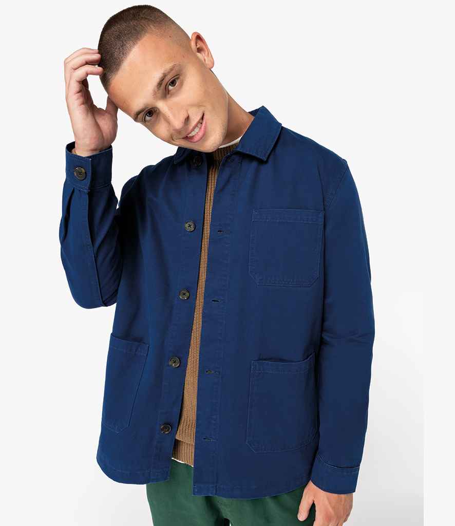 Native Spirit Washed Effect Work Jacket | Washed Indigo